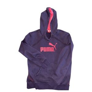 Puma Women's Purple Hoodie with Pink Accents